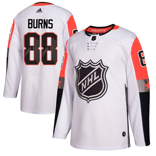 Adidas San Jose Sharks #88 Brent Burns White 2018 All-Star Pacific Division Authentic Stitched Youth NHL Jersey